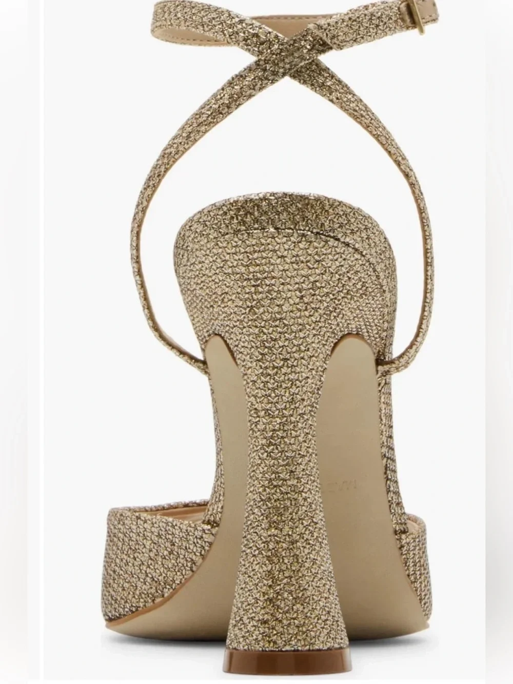 Steve Madden Women’s Beki Gold Glitter Ankle-Strap Sandals Sz 9.5 NWB